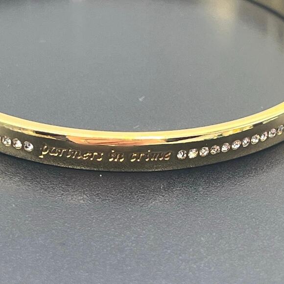 Kate Spade New York Idiom Friendship Gold Plated Bangle Bracelet - Picture 3 of 10